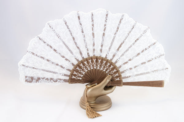 Hand Fan Bruges Cream, Rockcoco close-up | Crafthouse Store Kijkduin