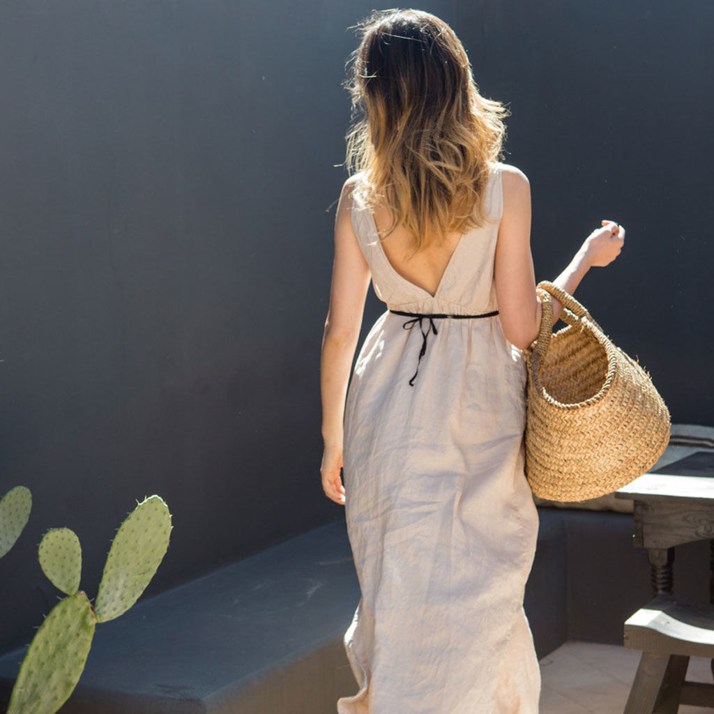 Taormina Linen Dress, Once Milano back | Crafthouse Store Nieuw Kijkduin