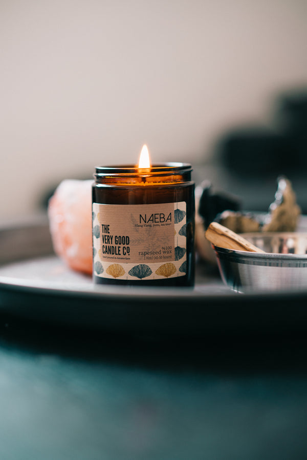 Scented Rapeseed Candle, The Very Good Candle Company Naeba mid-size displayed | Crafthouse